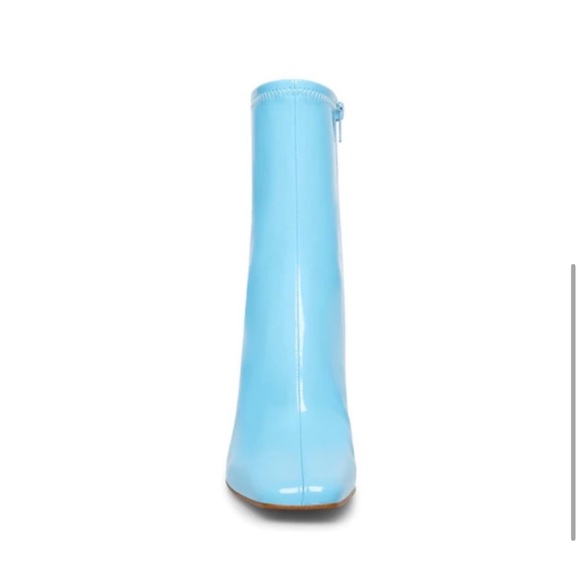 Steve Madden Lynden Blue Patent Boot - Picture 3 of 5